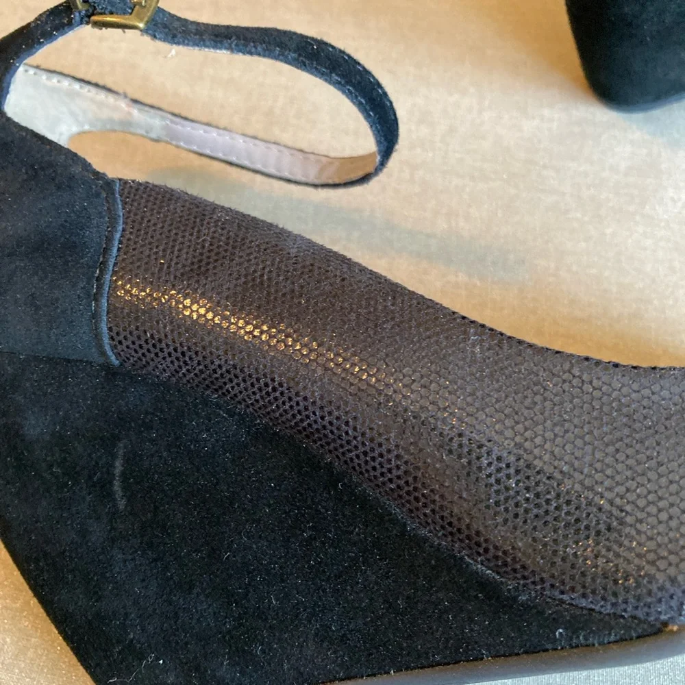 Anthropologie Seychelles Black Ankle Strap Shoe